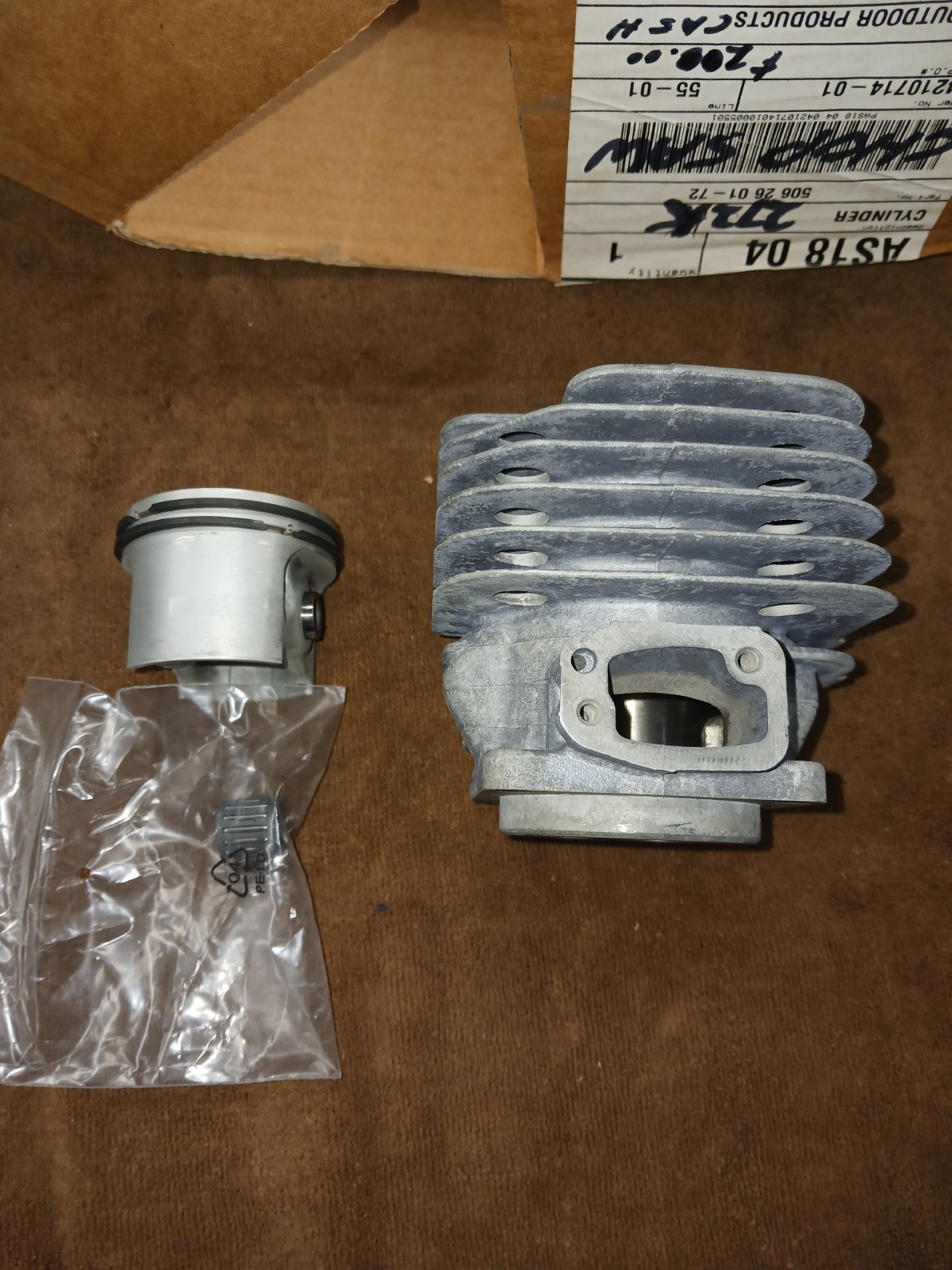 NEW OEM HUSQVARNA CYLINDER, PISTON, AND RINGS FOR A 272K DEMO CUT-OFF CHOP SAW
