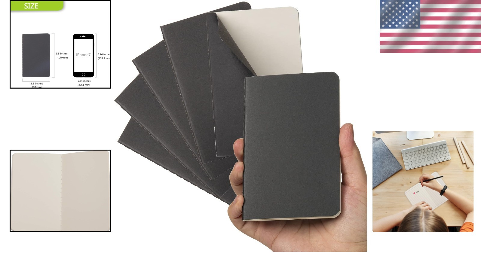 Ultra-Portable Mini Notebooks – 6 Soft Cover Notepads for Travel & Everyday Use