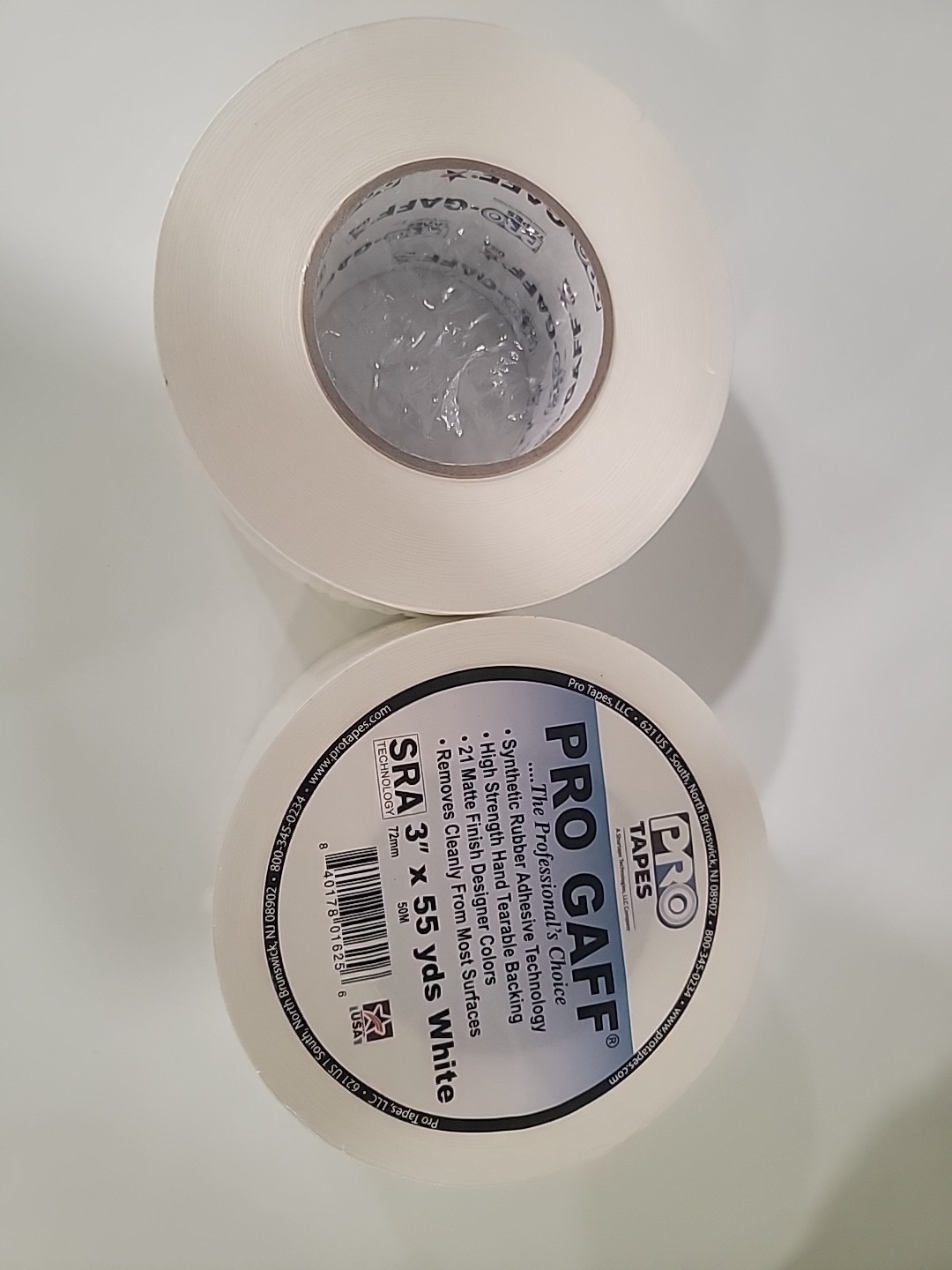 3 Inch Pro Gaff Premium Matte Cloth Gaffer’s Tape Lot Of 2 Pro Tape White