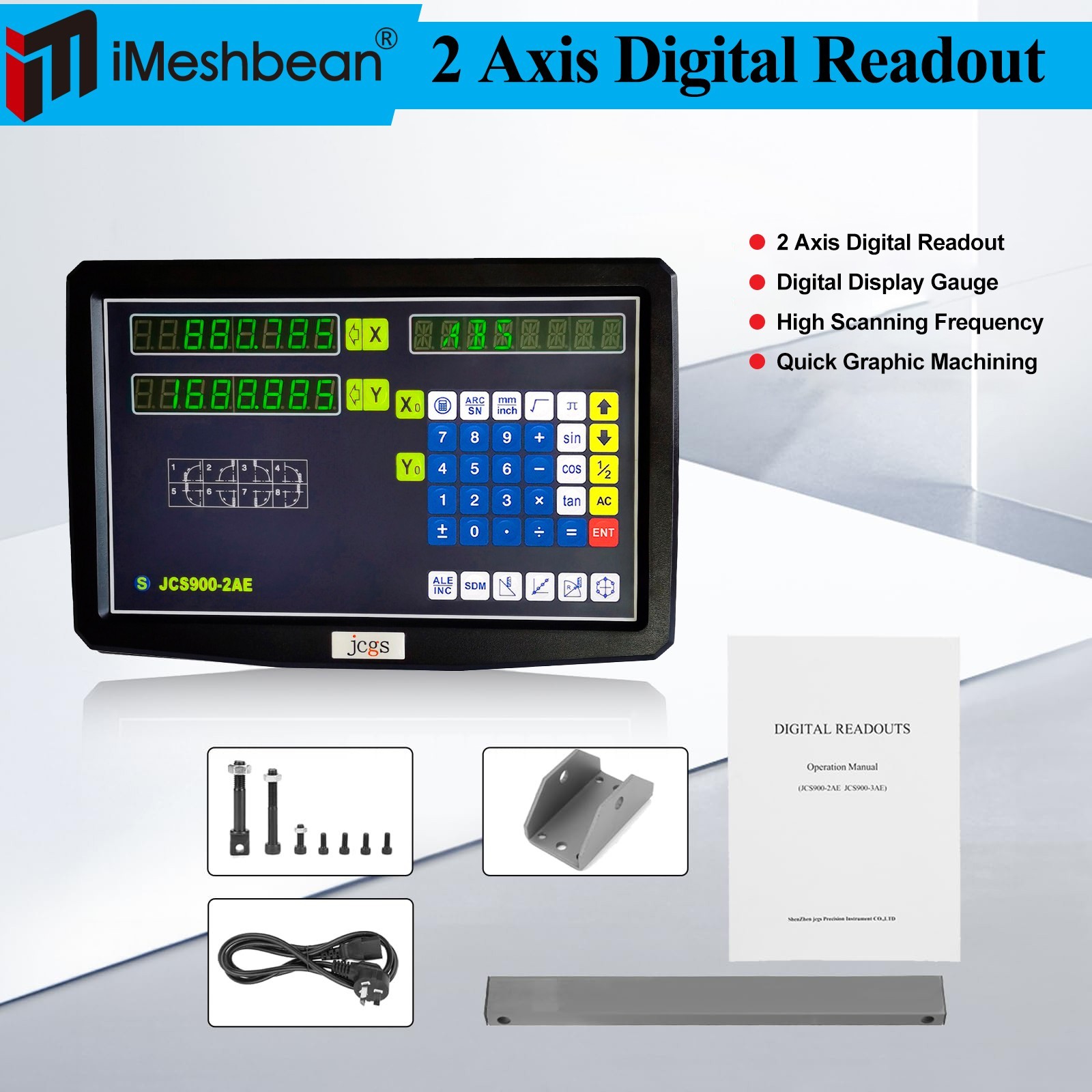 12″&40″ TTL Linear Scales 2Axis Digital Readout Kit DRO Display Bridgeport Mill