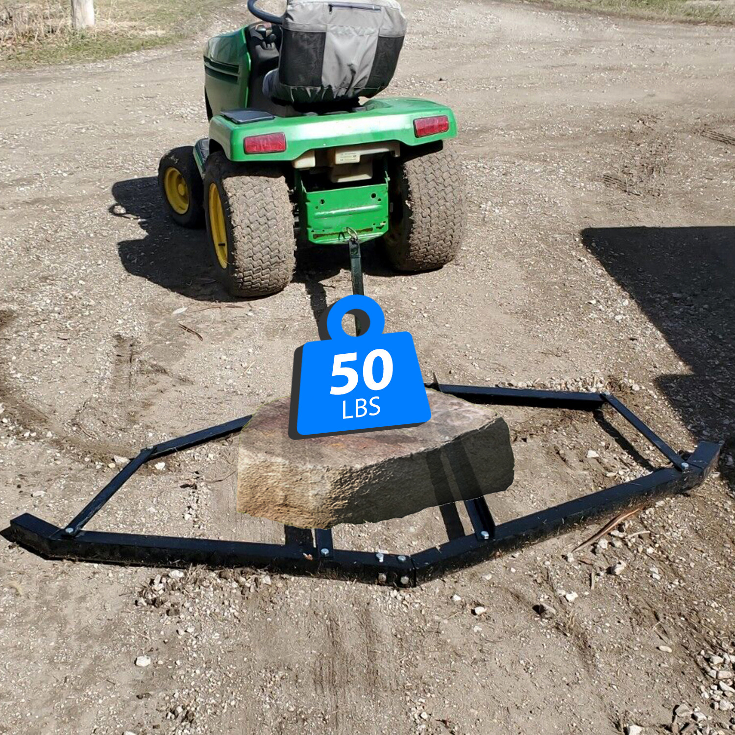 Tow Behind Drag Harrow for ATV UTV And Garden Lawn Tractor with 72″ Width