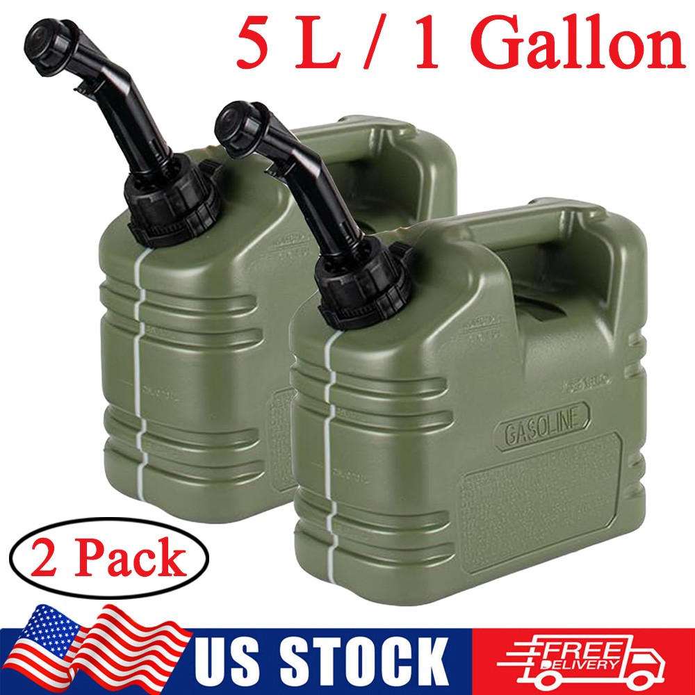 2 PCS Portable Fuel Caddy Diesel Tank 5 L/1 Gallon Diesel Storage Container Can