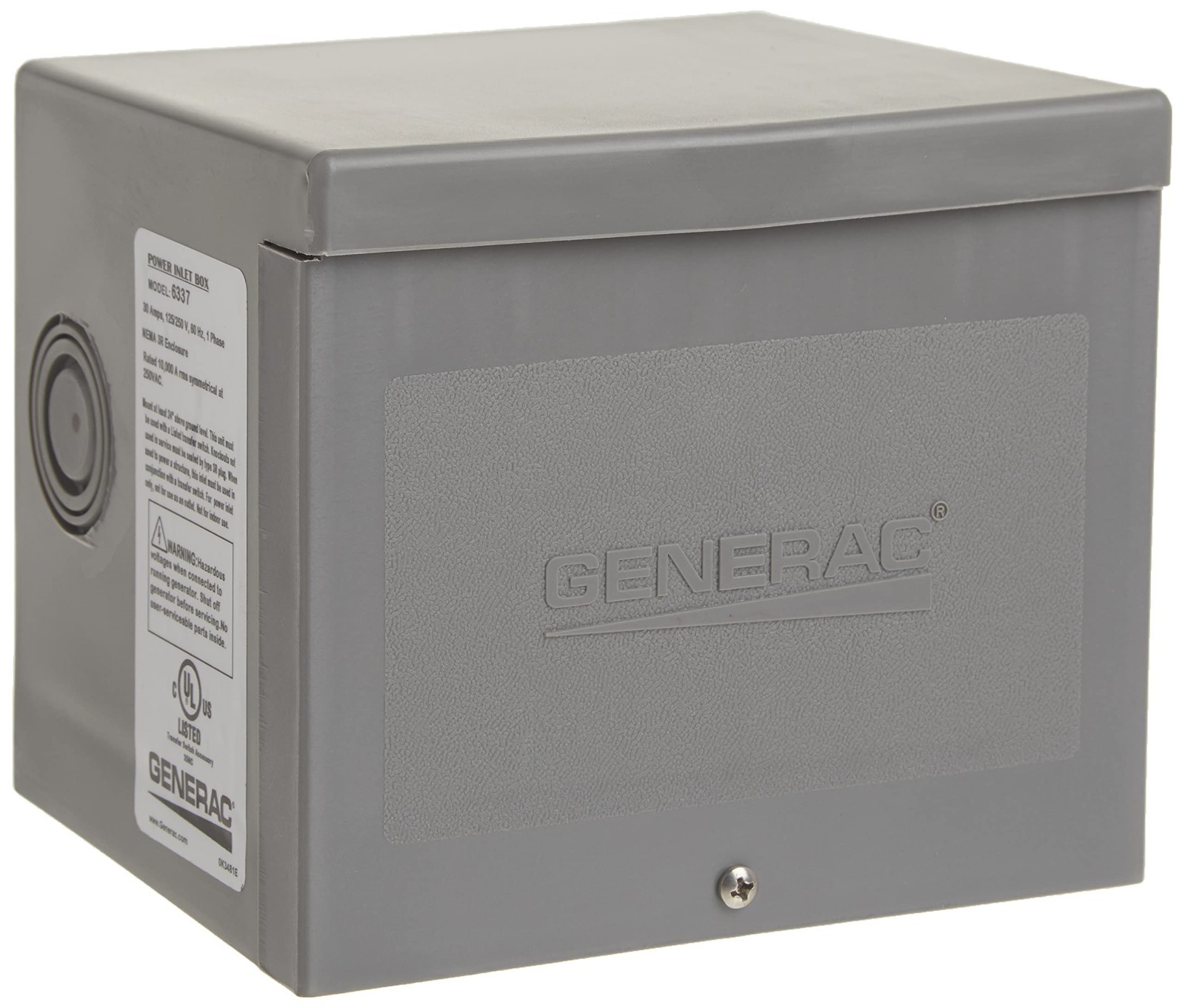 30-Amp Raintight Power Inlet Box for Outdoor Generators – 125/250V Connection