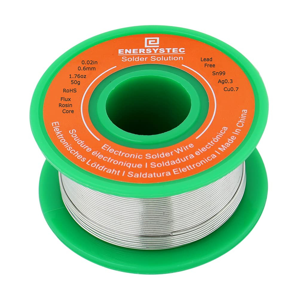 Lead-Free Solder Wire Rosin Core No Lead Wire Thin 0.6Mm 50G Fine Solder