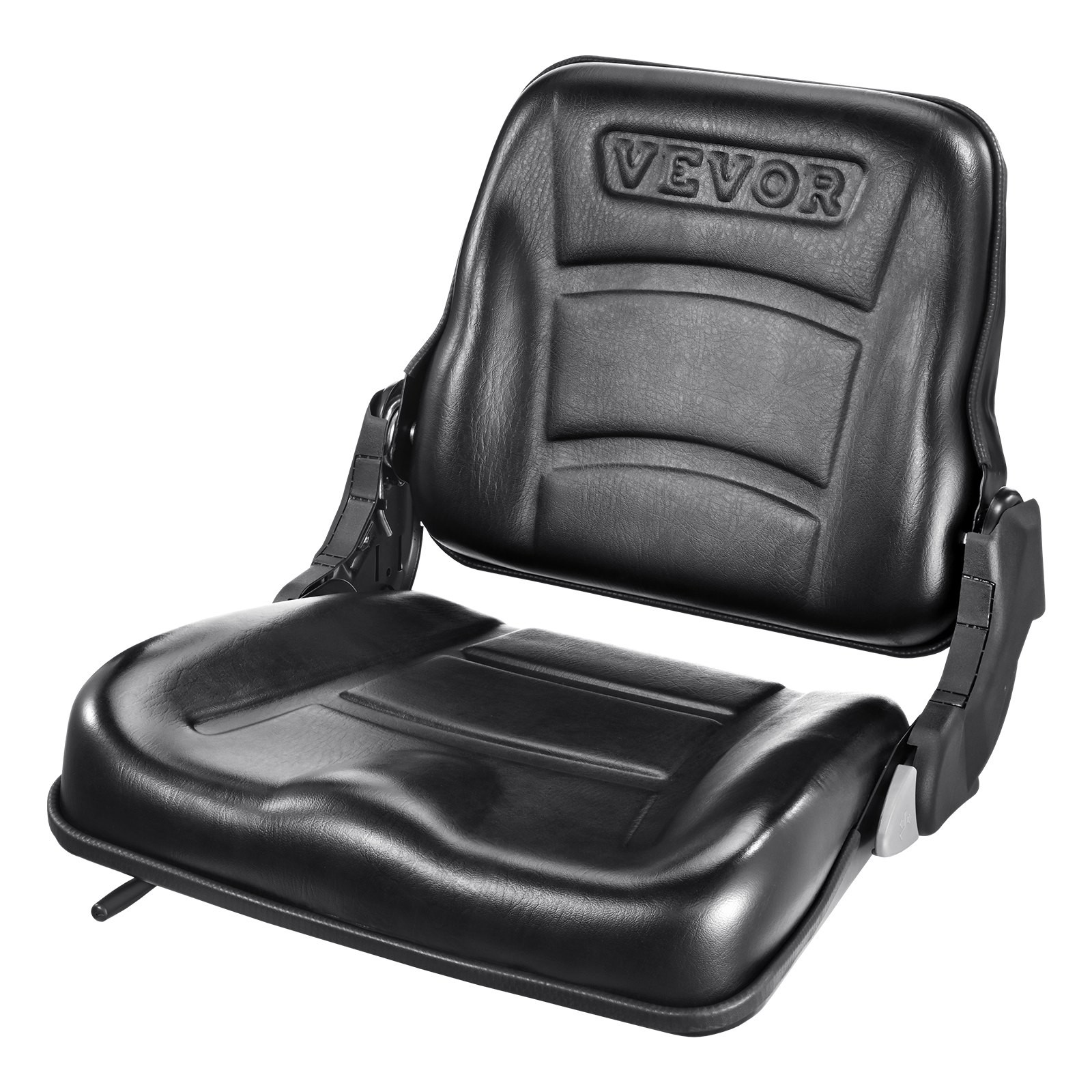 Universal Forklift Seat, Fold Down Tractor Seat with Adjustable Angle Back and M