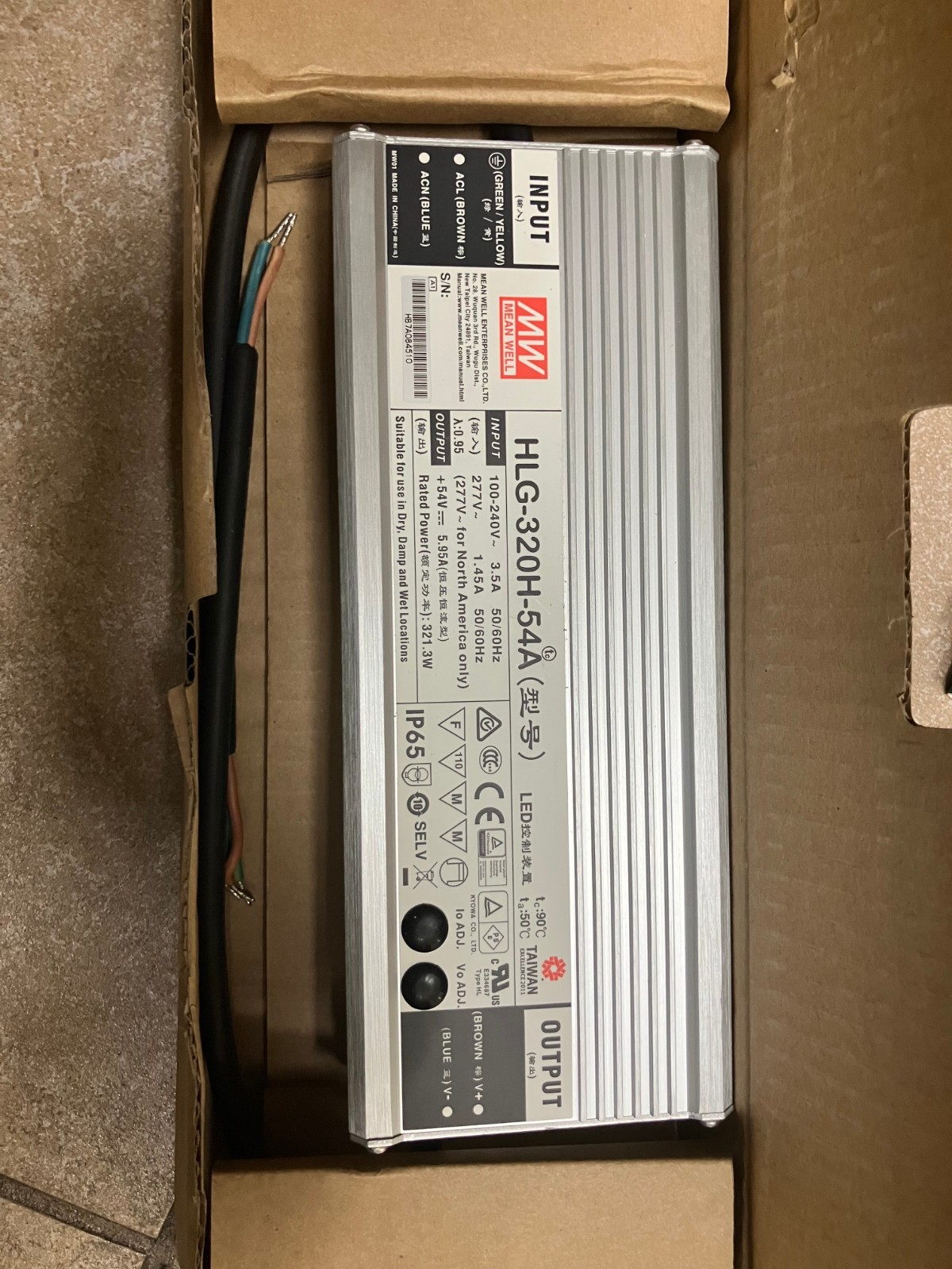 Mean Well HLG-320H-54A LED power supply