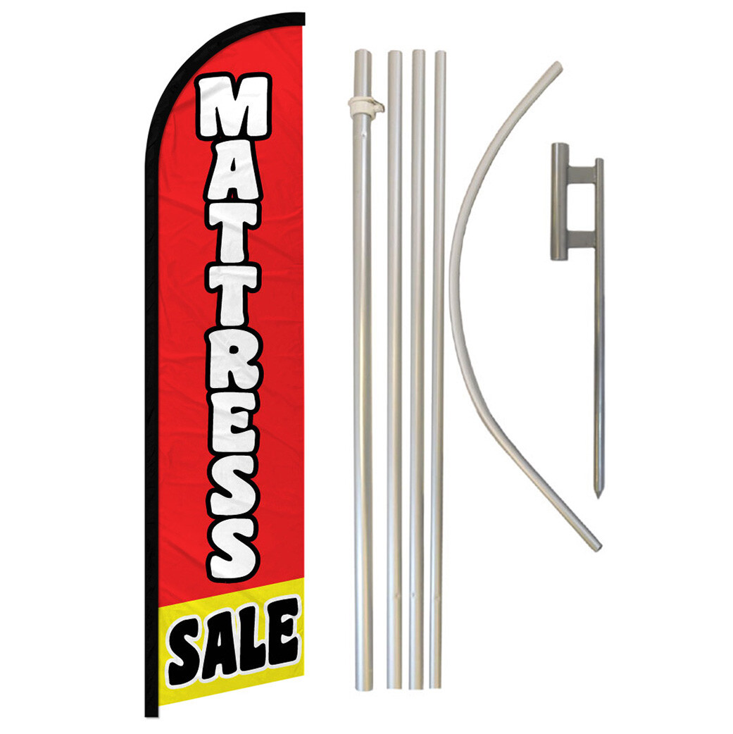 Furniture Full Curve Windless Swooper Flag & Pole Kit Sofa Mattress