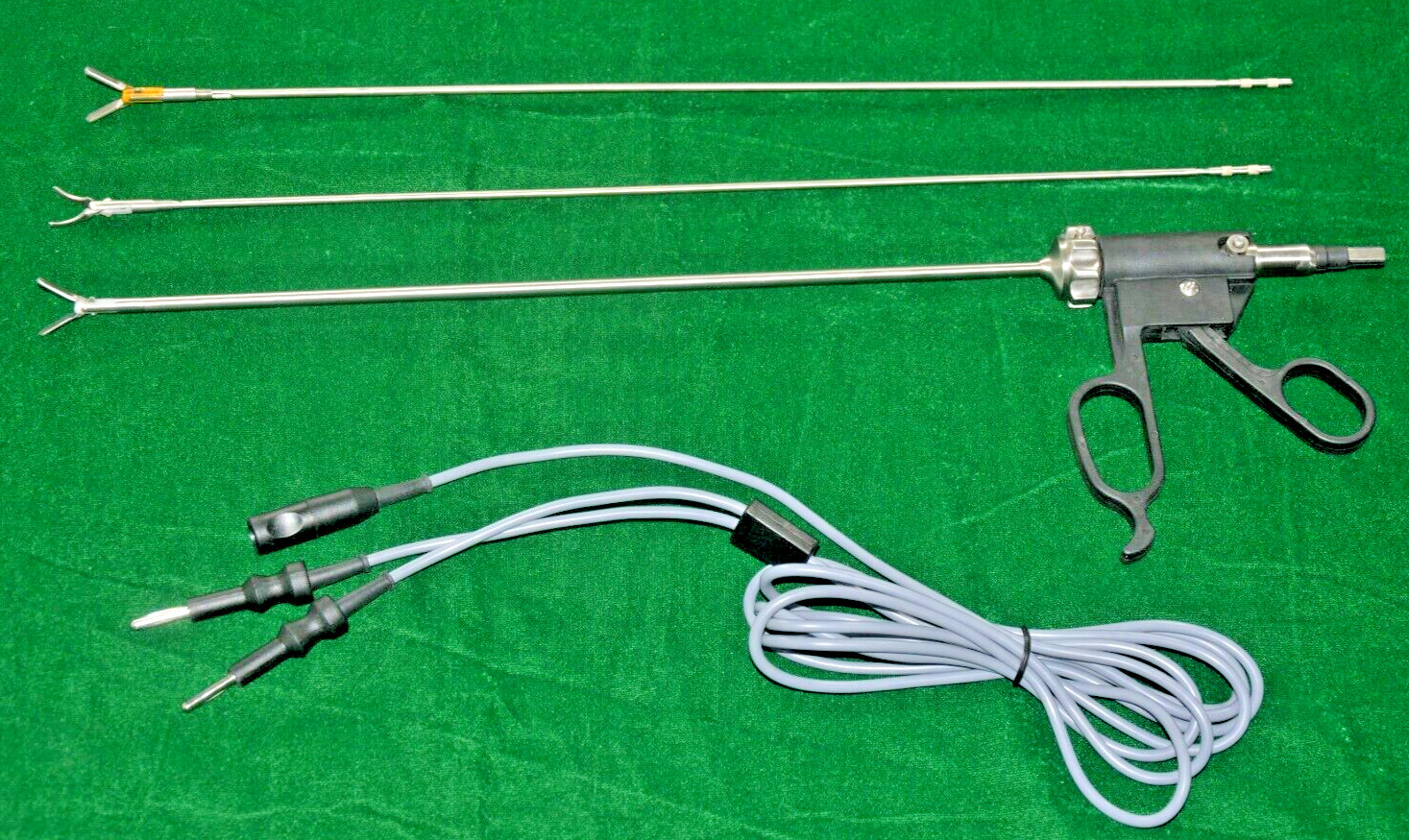 3pc Laparoscopic Bissinger Bipolar Maryland/ Ruby/ Fenestrated 5mmx330mm & Cable