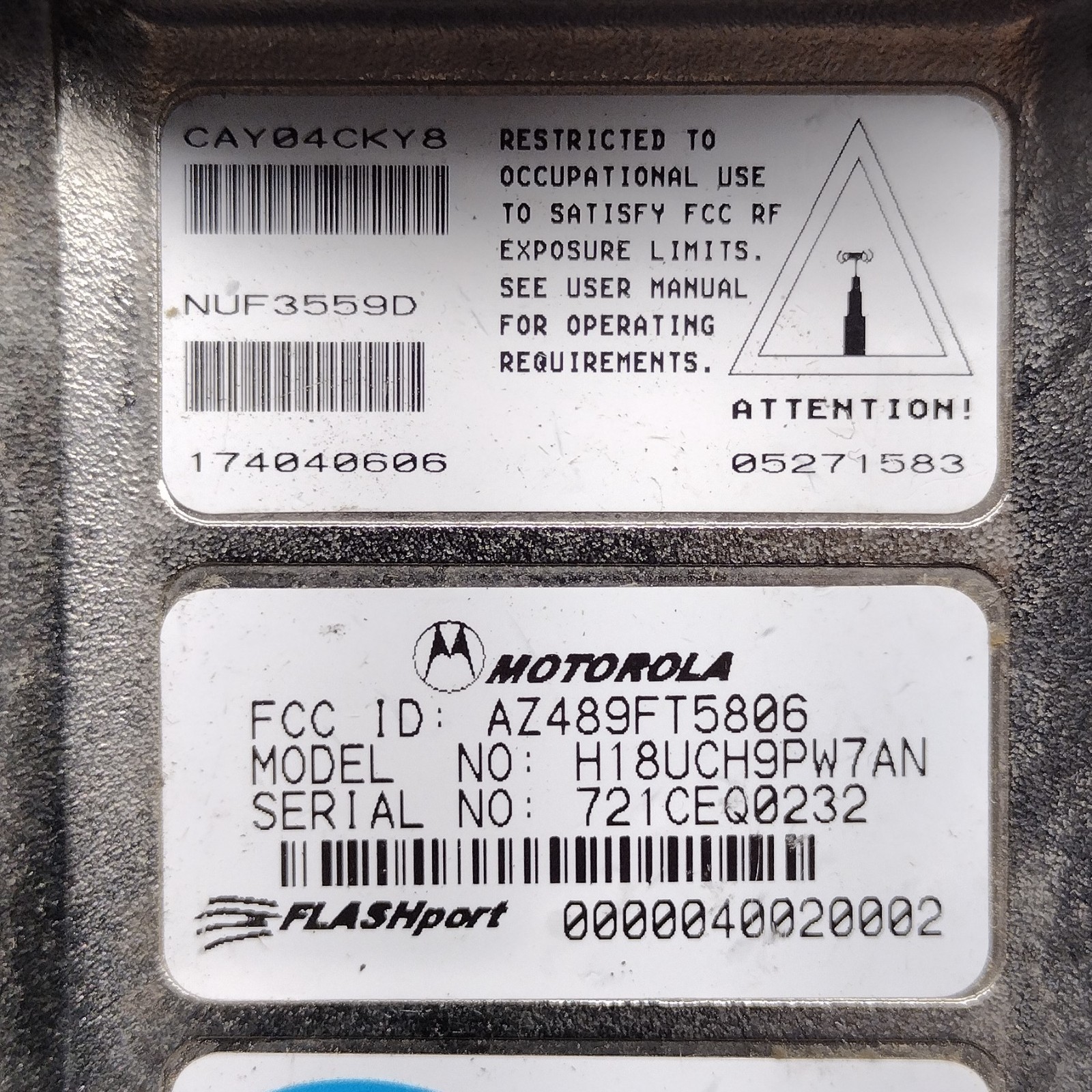 Motorola XTS5000 Two Way Radio H18UCH9PW7AN – No Anntna No Bttry No Chrgr – USED