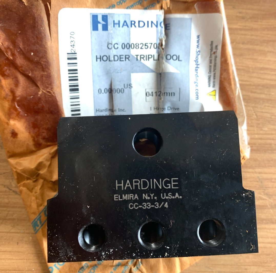 HARDINGE TRIPLE TOOL HOLDER BODY – CC-33-3/4 CC 000825702 MADE IN USA