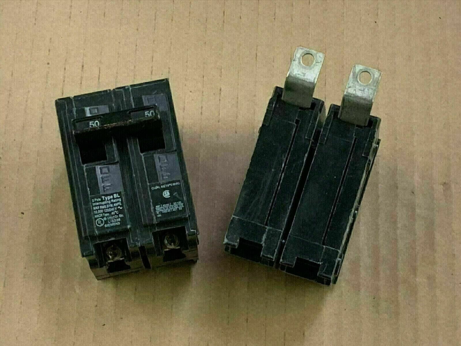 NEW ITE Siemens BL B250 2 Pole 50 Amp 120/240V Silk Screen Circuit Breaker NTO