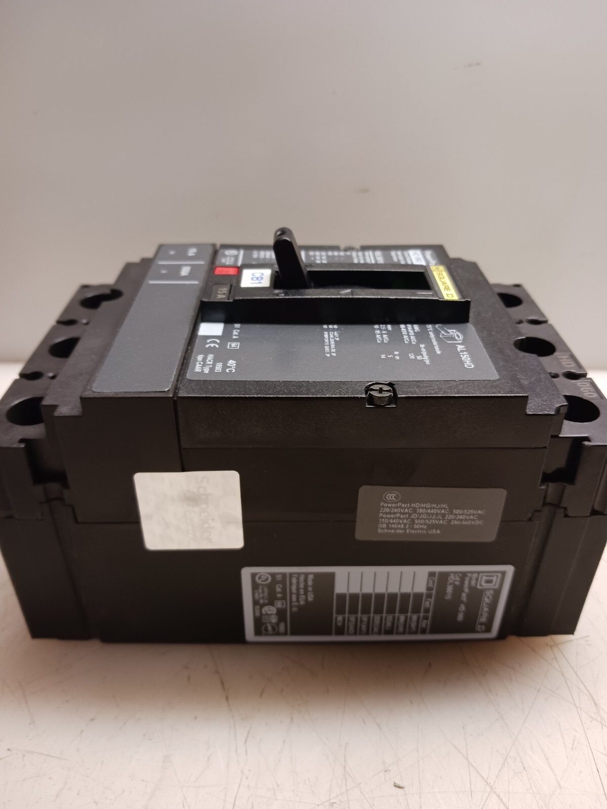 NEW SQUARE D HDL36015 POWERPACT CIRCUIT BREAKER 15 AMP 3 POLE 600 VAC 18KA