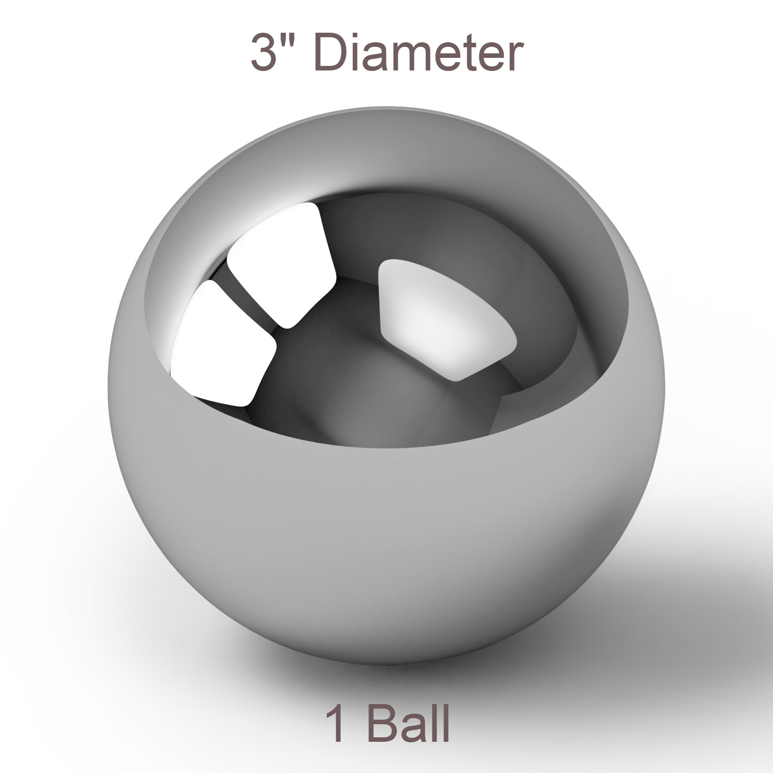 One Large 3″ Inch G25 Precision Chrome Steel Bearing Ball AISI 52100 – 4 Lbs