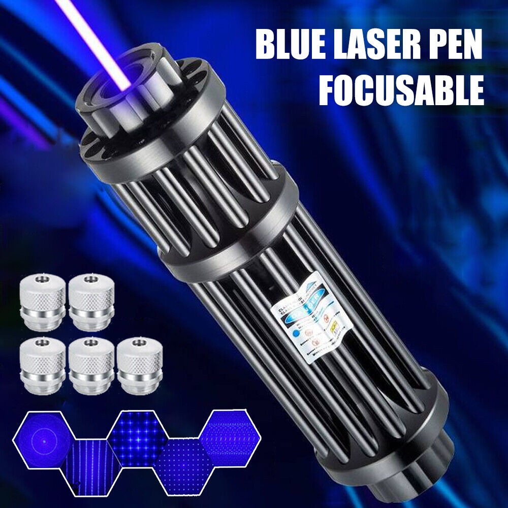450nm Blue Laser Pointer Pen Visible Beam Light Zoom Focus Lazer New