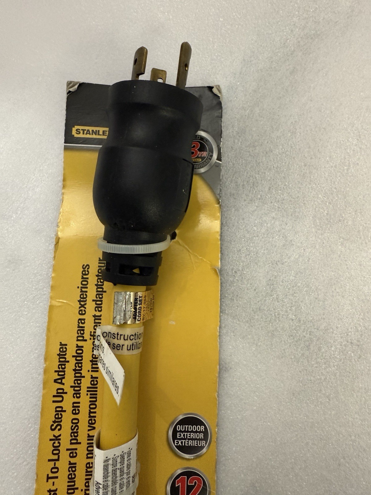 NEW STANLEY OUTDOOR GENERATOR TWIST LOCK STEP UP PIGTAIL ADAPTER 30719