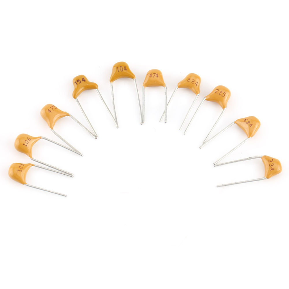 0.1uF~10uF 50V Ceramic Capacitor Assorted Kit 500Pcs 10 Value