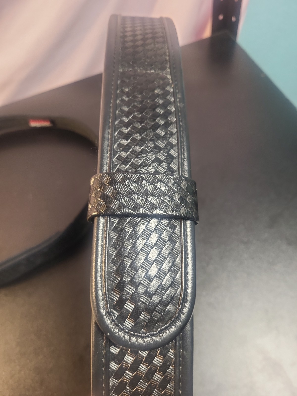 Bianchi Accumold Elite Basketweave Duty Belt Black Size 42″-44″ W/Inner 40″-46″