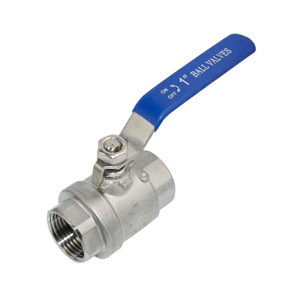 1 inch 1″ Ball Valve,316 Stainless Steel Full Port,2-Piece, 1000WOG, 2Pack