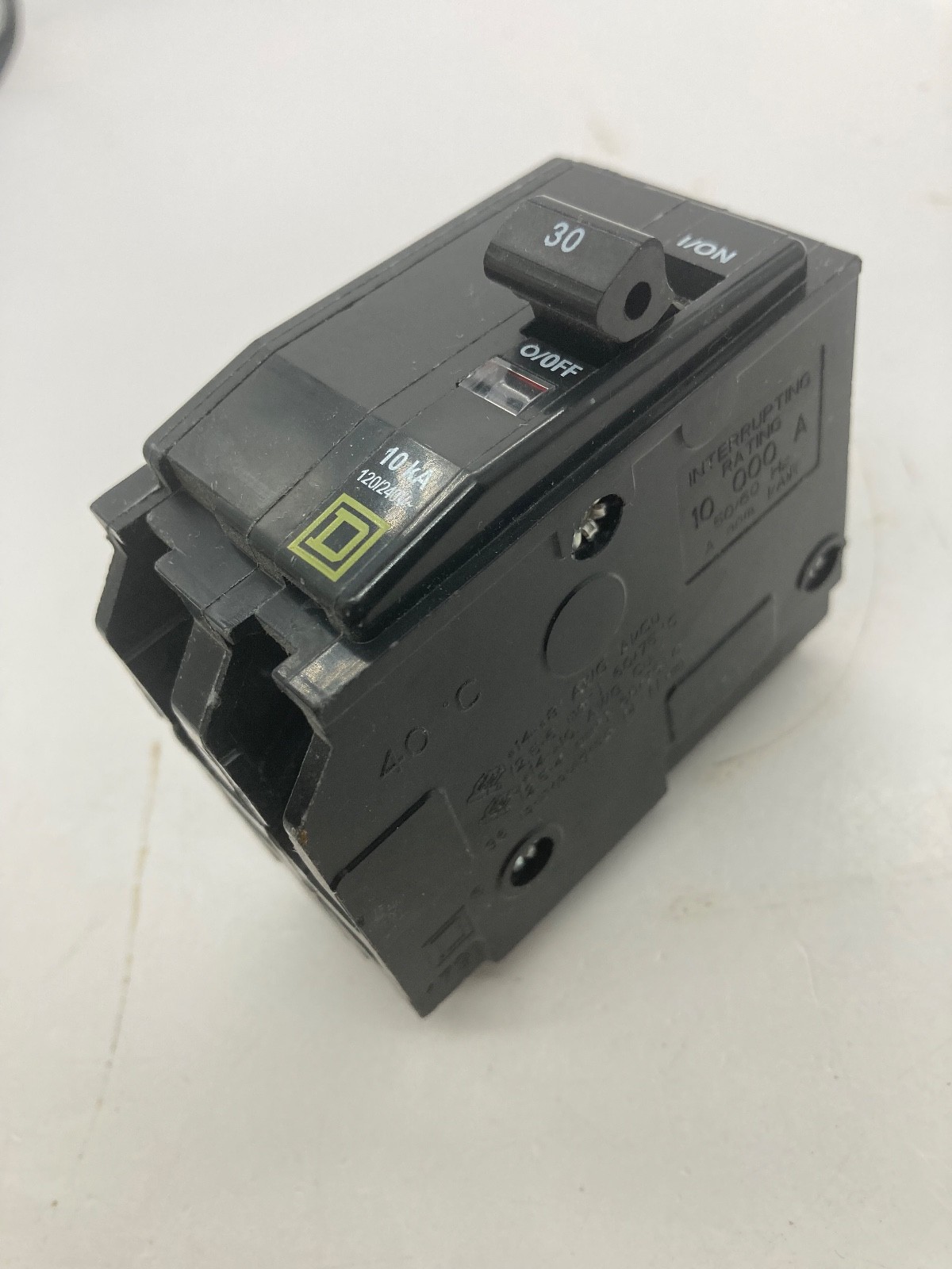 Square D QO230 30 Amp 2 Pole 120 240V AC QO230CP Type QO Plug On Circuit Breaker