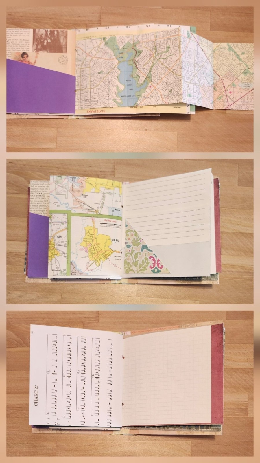 Junk Journal Travel Theme Handmade 54 pages