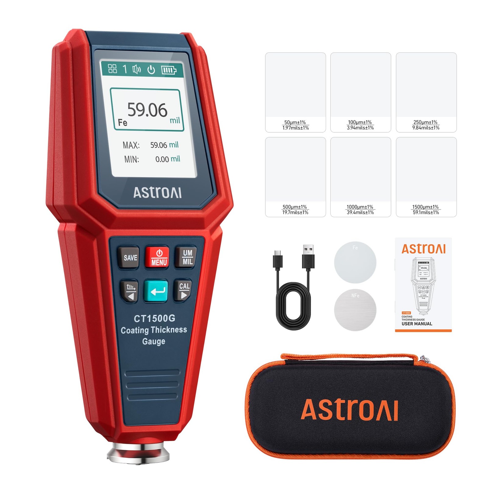 AstroAI Paint Thickness Gauge for Car, Coating Tester Check The Car’s…