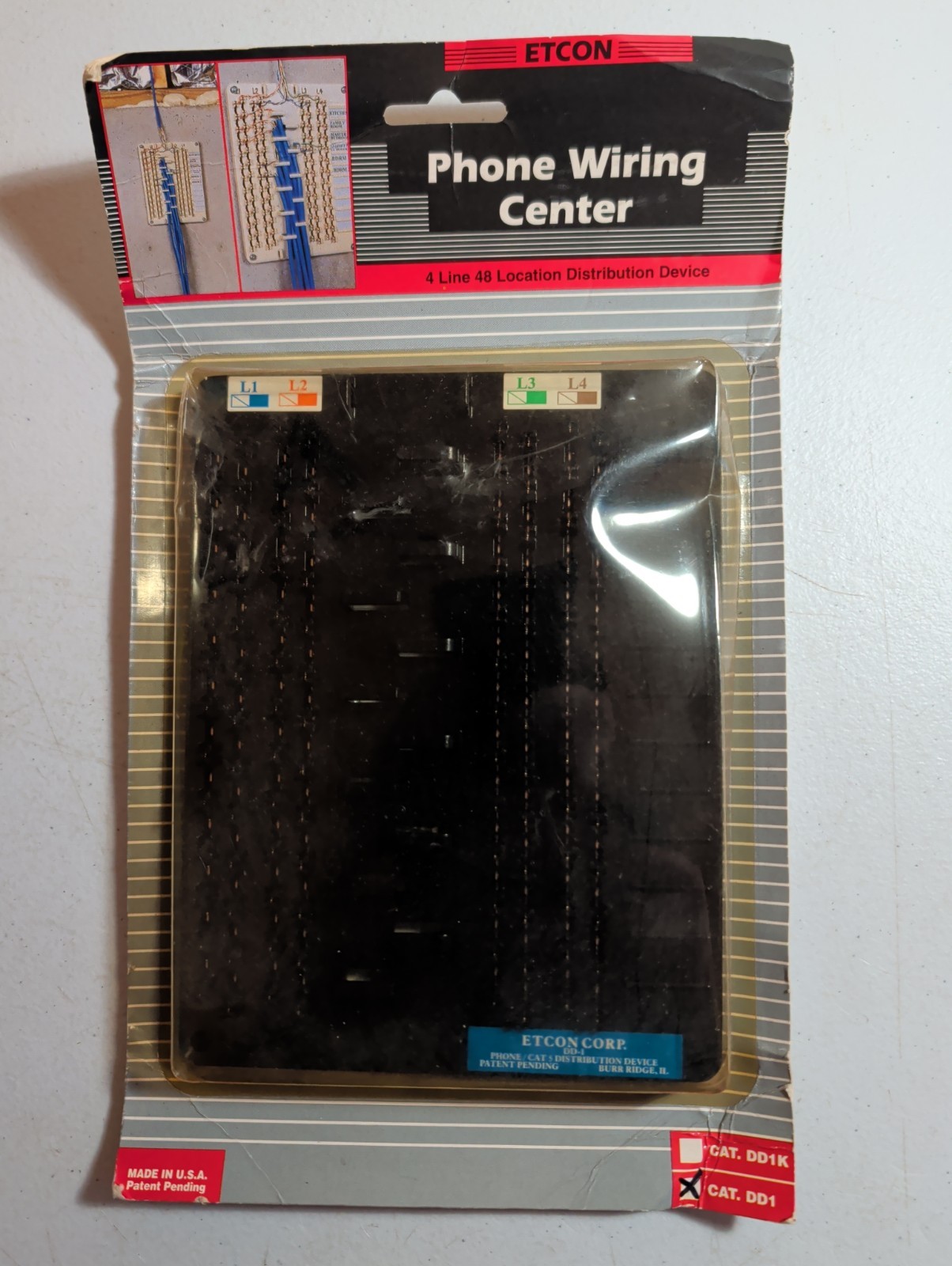 NOS Etcon DD1 Phone Wiring Center 4 Line 48 Location Distribution Device Sealed