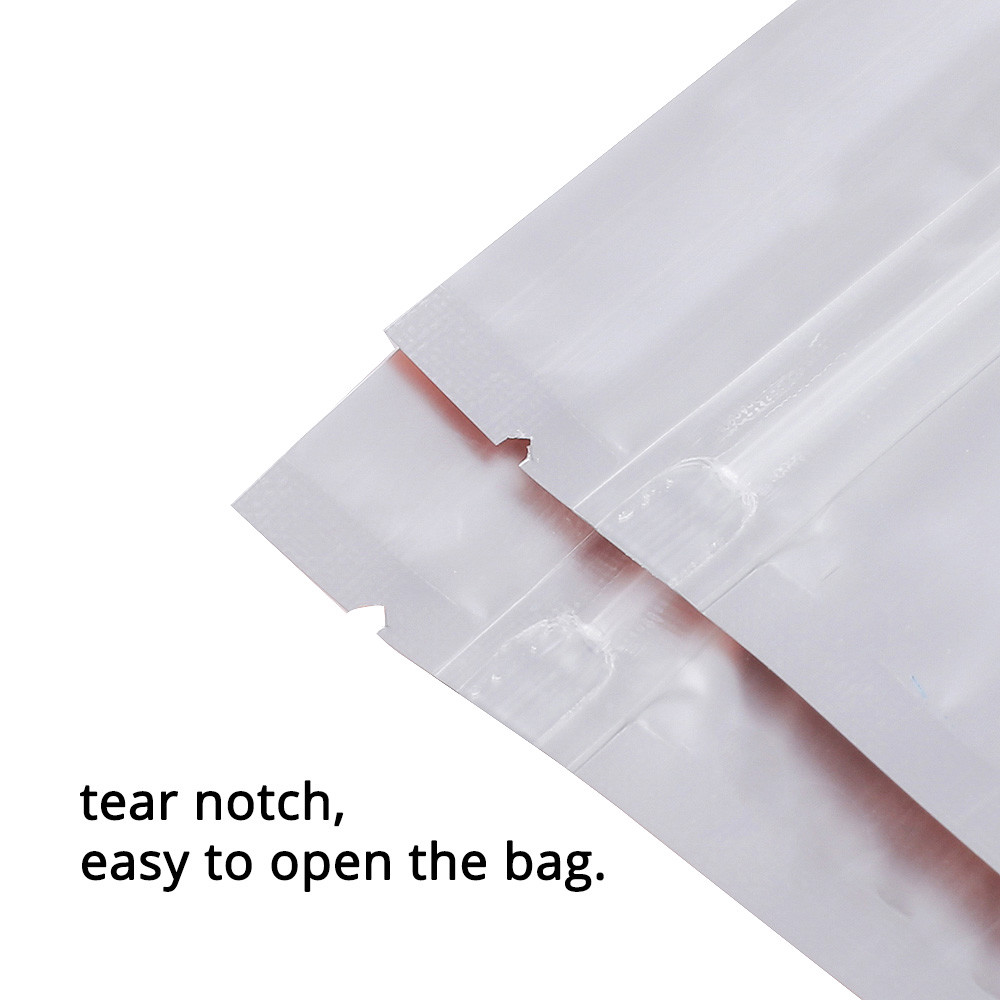 3.25x5in Frosted Clear Front Matte Purple Back Foil Mylar Zip lock Bag P09