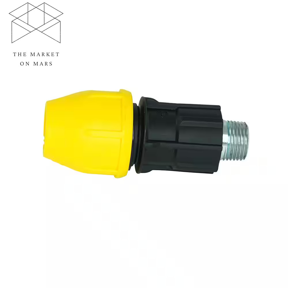 1/2 In. Polyproylene Underground Yellow Poly Gas Pipe Conversion Fitting