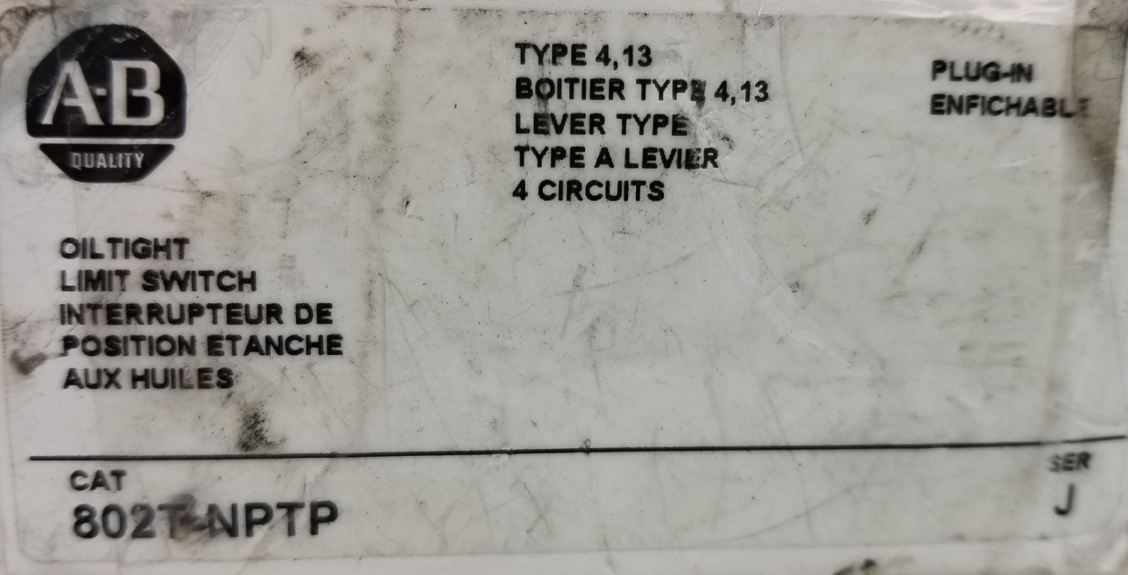 Allen-Bradley 802T-NPTP Limit Switch Oil Tight 4-Circuit 2NO/2NC 1/2″ NPT NEW