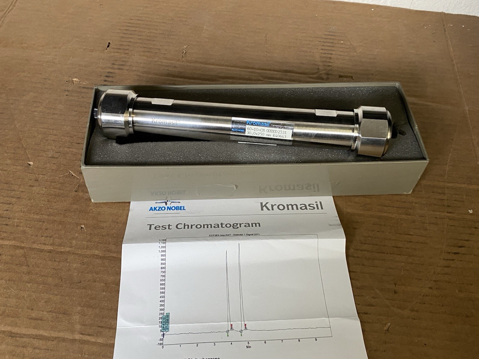 Genuine Kromasil 60-10-CN HPLC Column 30.0×250 mm K40643