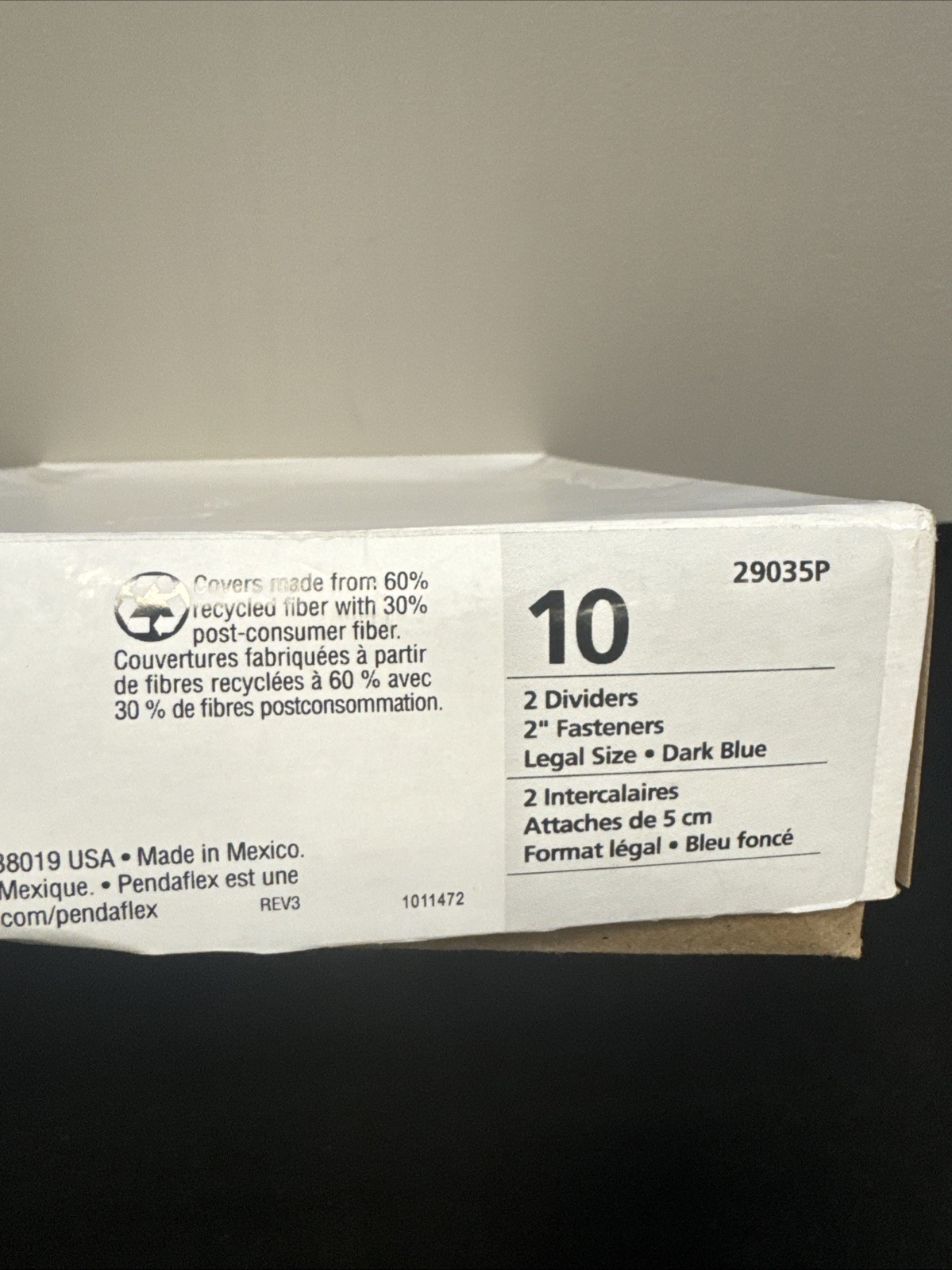 10 Count Pendaflex Dark Blue Legal Classification Folders