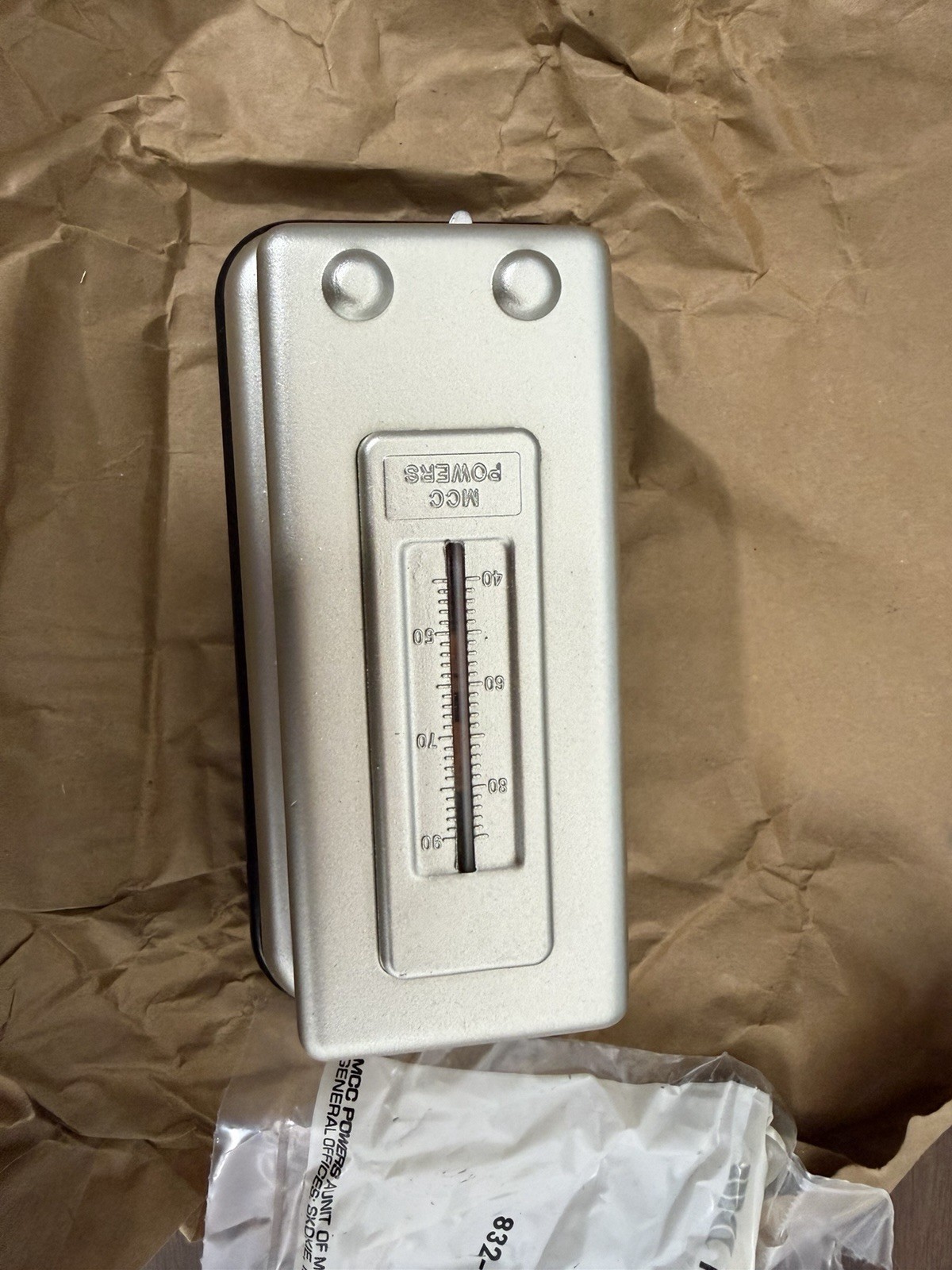 Powers Surface Mounted Analog Thermostat Gray