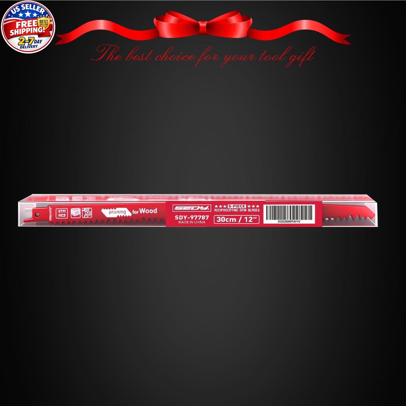 12-Inch Wood Pruning Reciprocating Saw Blades, 5TPI Saw Blades for Tree Trimming