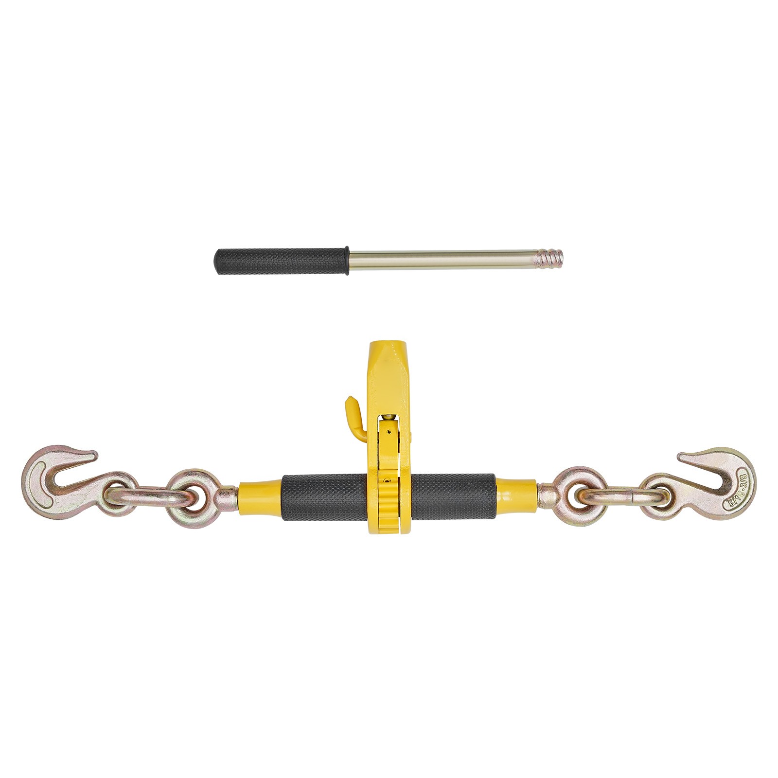 Uimoso 2 Pack 5/16″-3/8″ Ratchet Binder w/G80 14 ft Chains for Secure Hauling