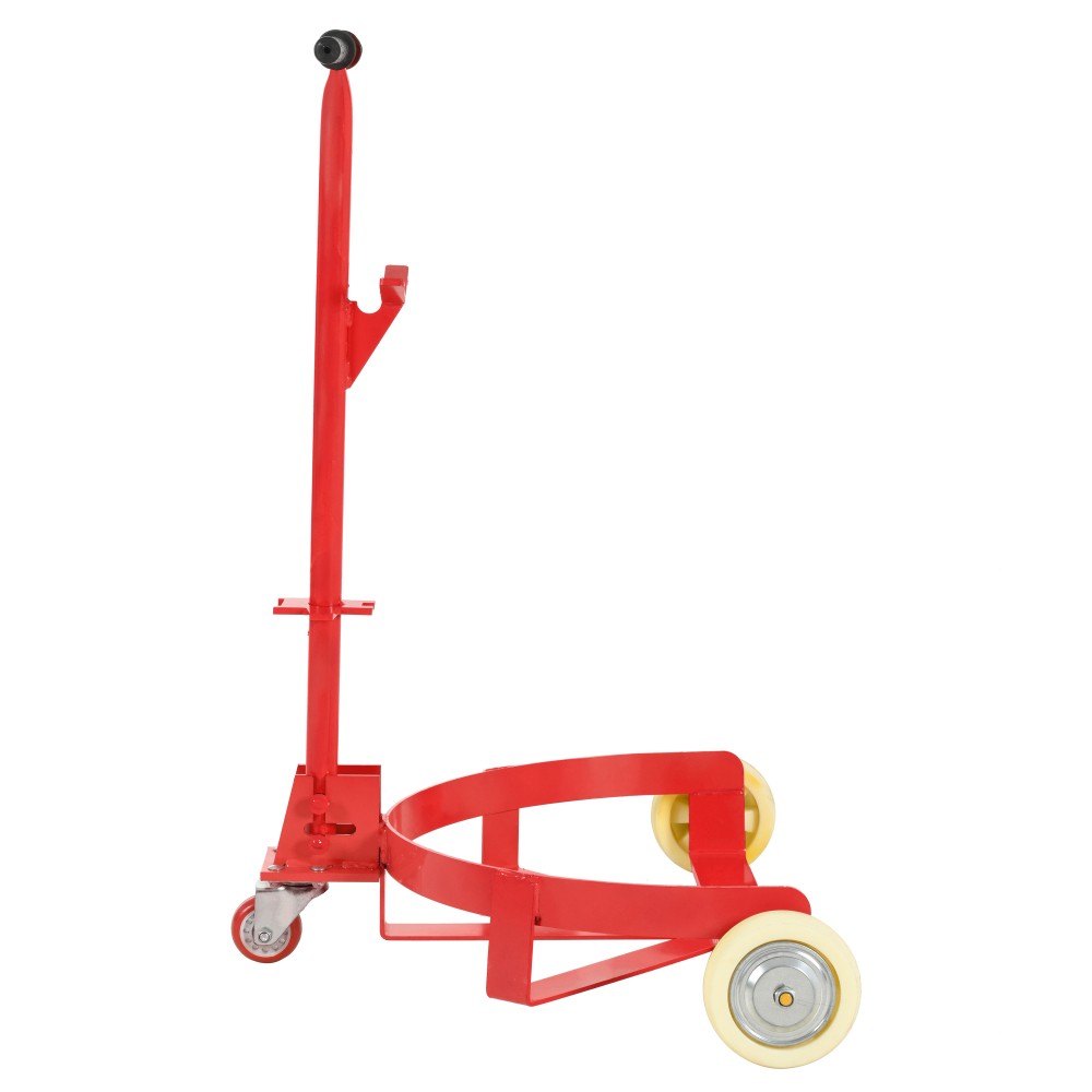 55 Gallon Red Drum Dolly 1200LBS Steel Caddy 2 Fixed+1 Swivel PU Wheels