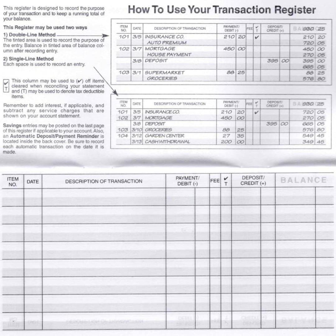 12 Checkbook Transaction Registers 2025-2026-2027 Calendars Check Book Bank …