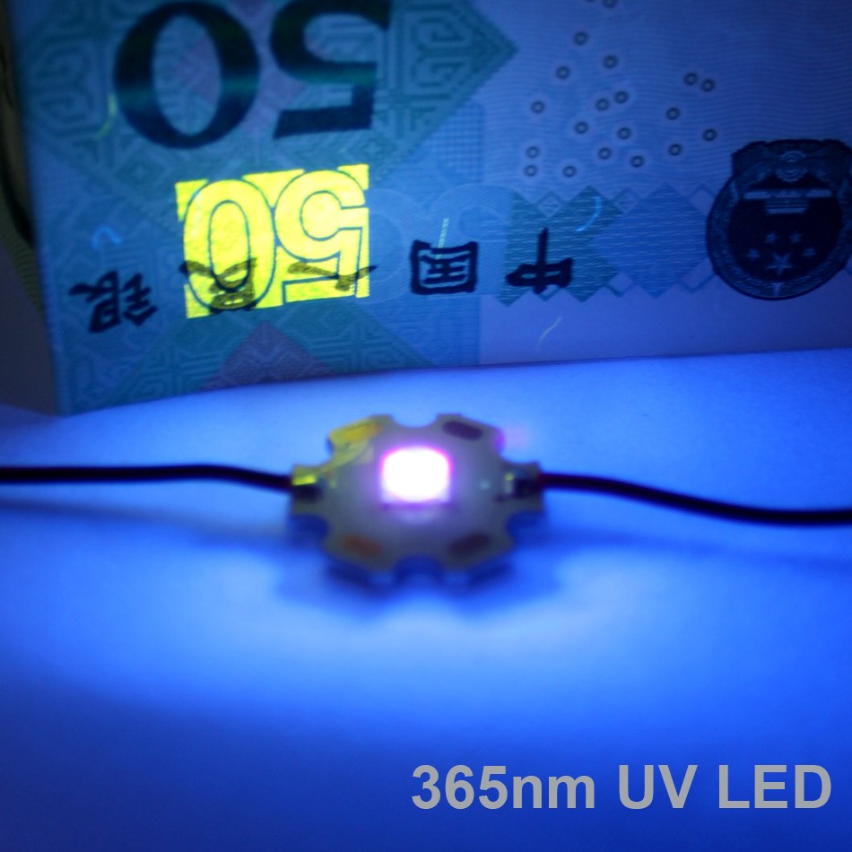 365nm 395nm UV Purple LED bead 10W SMD 5050 High Power 4Chips with lens Holder