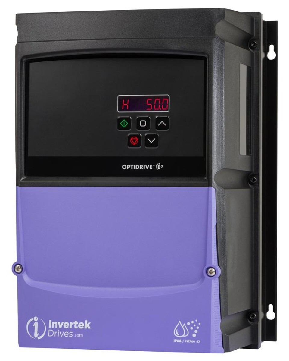 ODE-3-340240-3F4A – Invertek Optidrive E3 15HP VFD – (380V-480V, 3Ph, 24A)