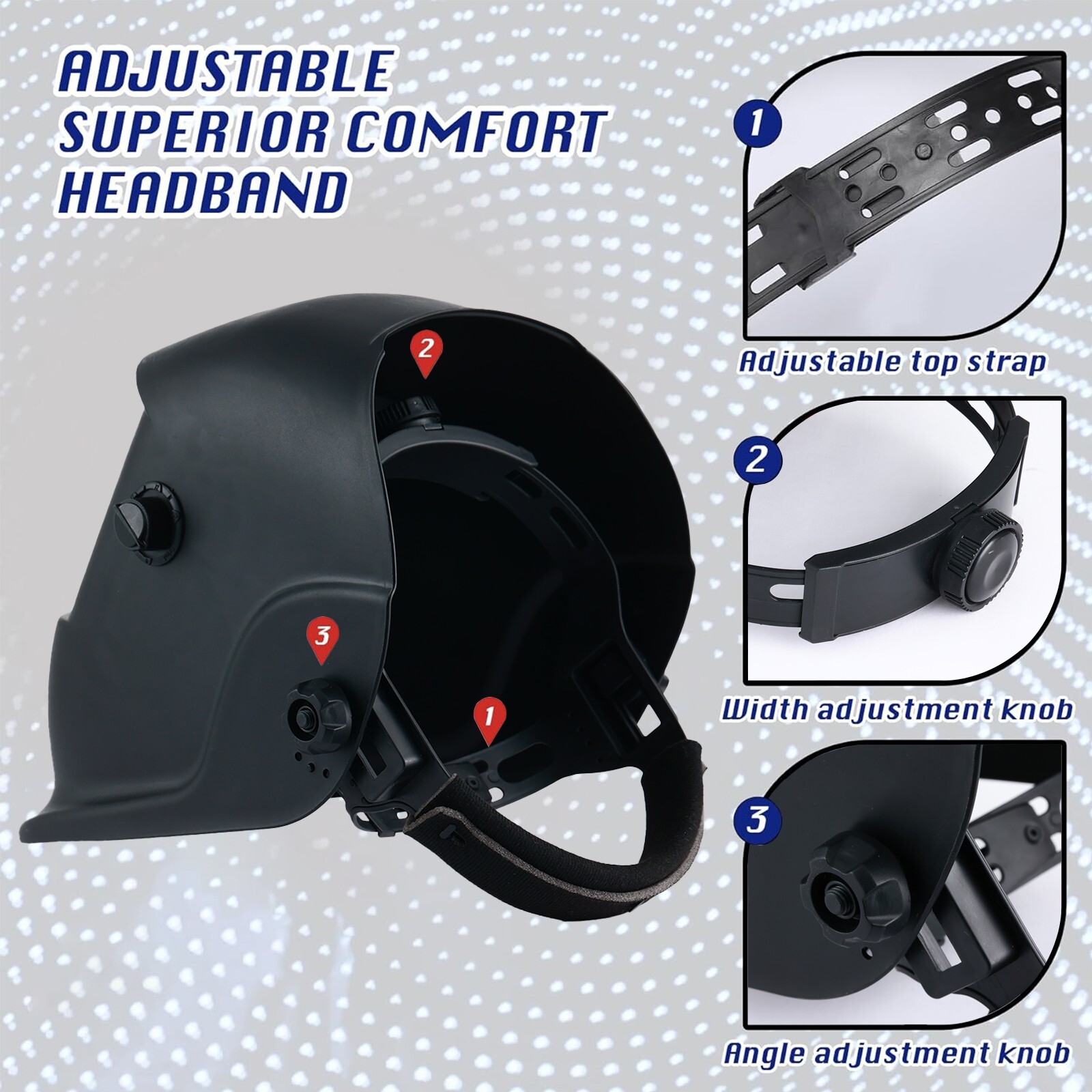 True Color Solar Auto Darkening Welding Helmet, 3.62″ View, Arc Tig Mig 1/25000s