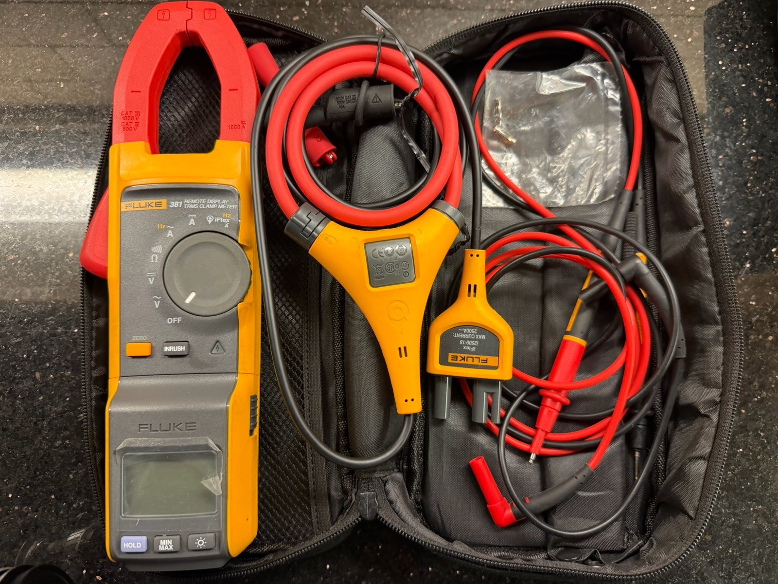 Fluke 381 Remote Display True-RMS AC/DC Clamp Meter with iFlex Open Box !!