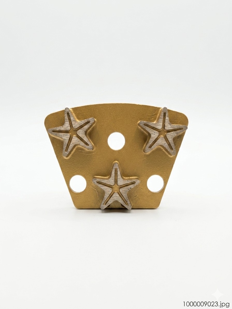 3 Pc High-Performance Trapezoid 16/18 SSB Triple Star-Seg Diamond Grinding