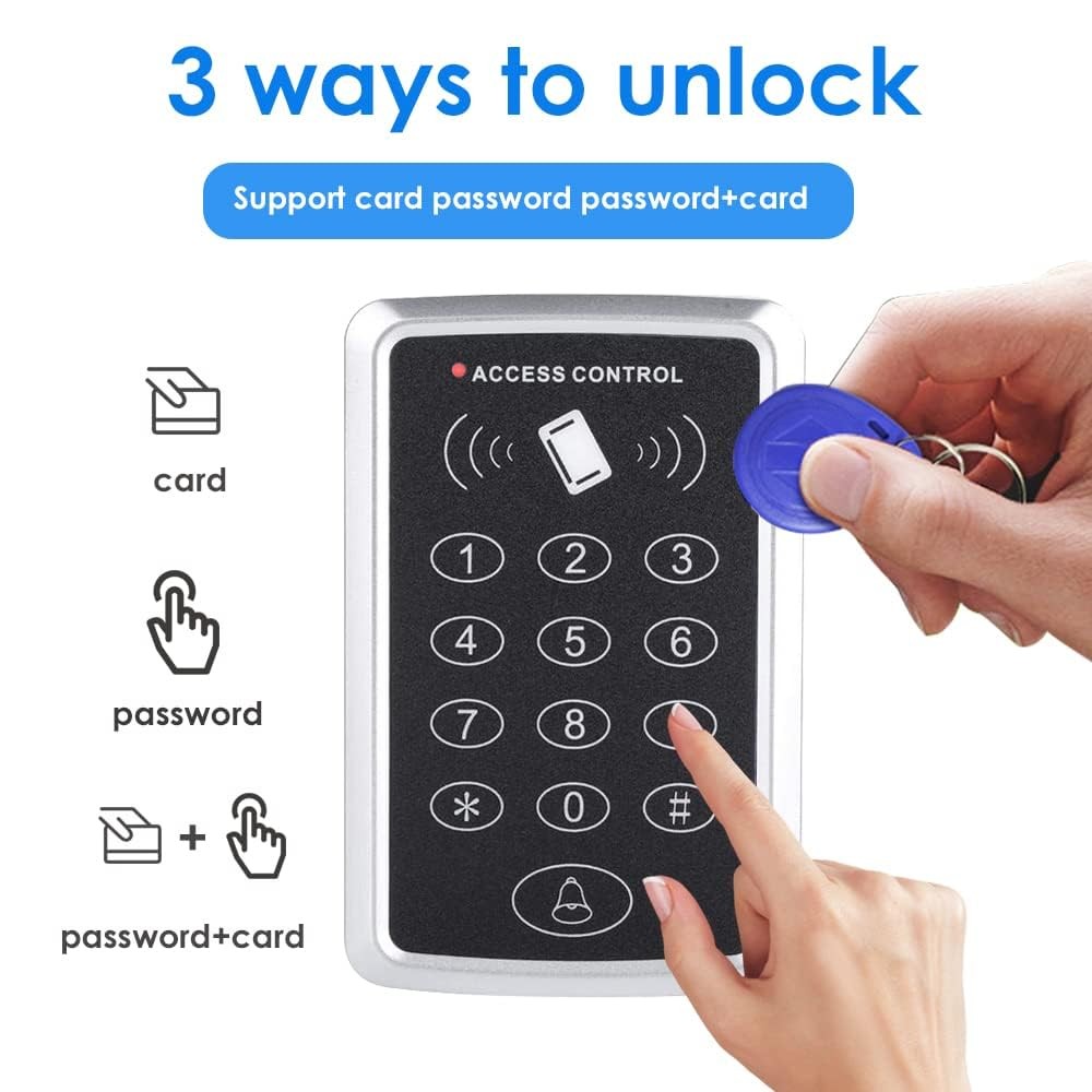 BSTUOKEY Door Access Control Keypad, Stand-Alone Password RFID Reader+5PCS…