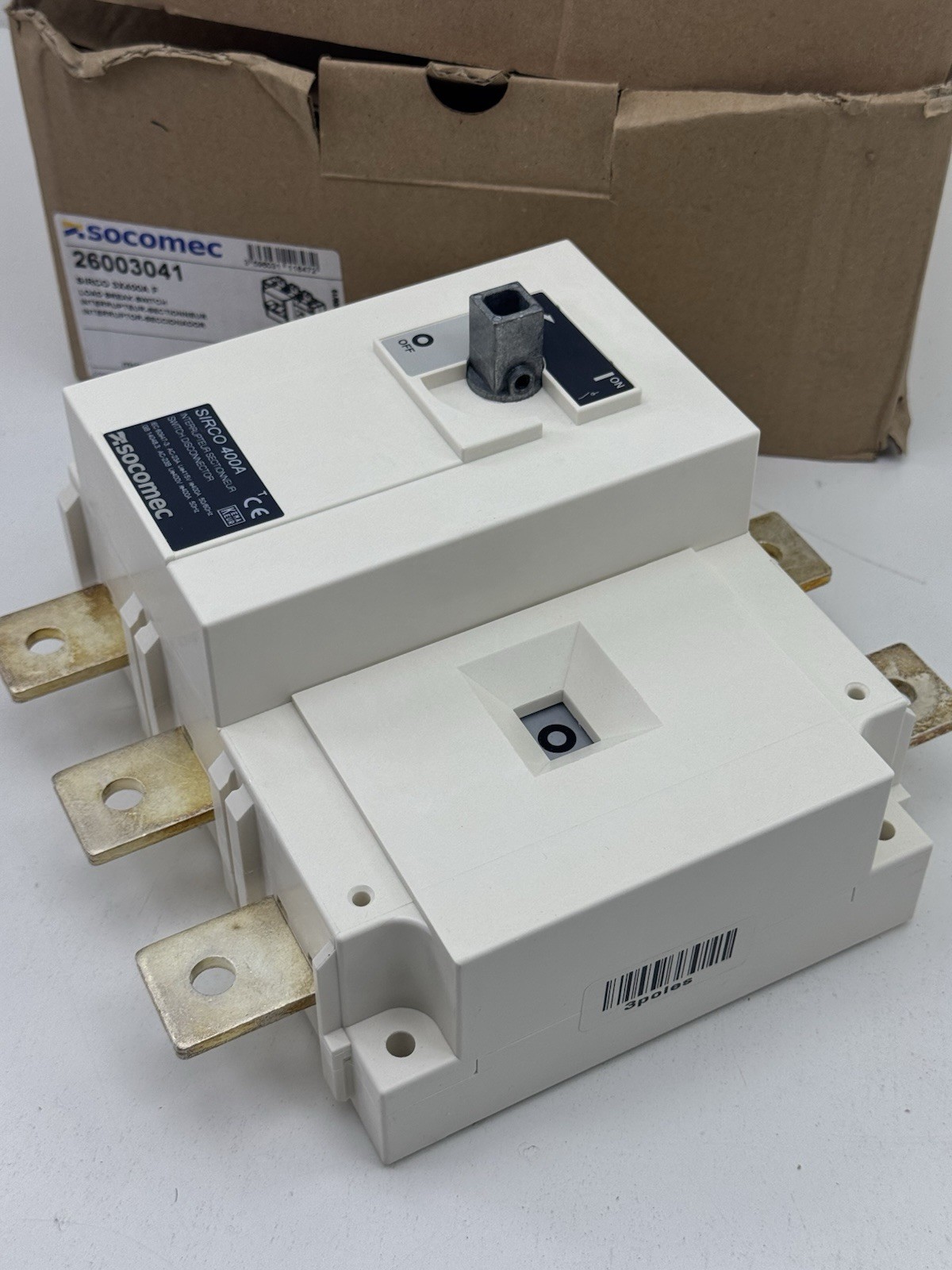 SOCOMEC 26003041 SIRCO 3X400A F LOAD BREAK SWITCH DISCONNECTOR 2600 3041