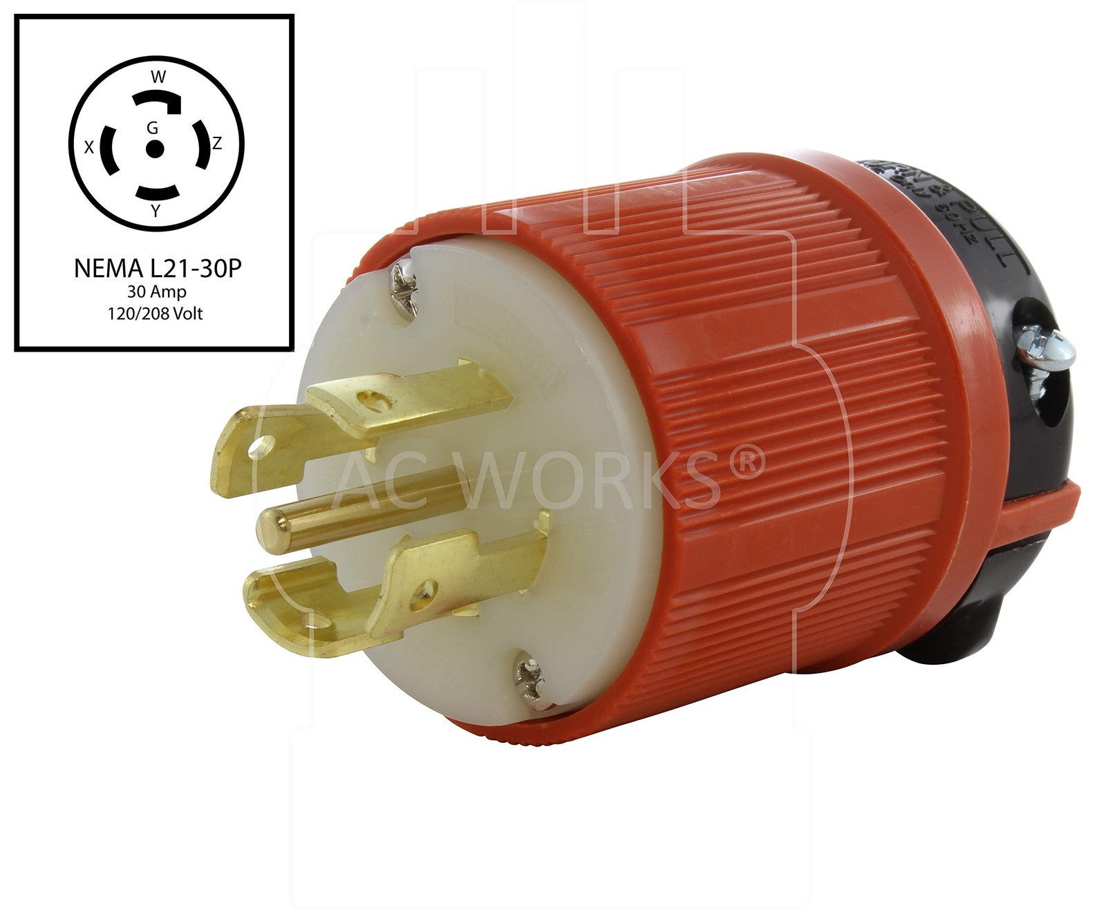 AC WORKS Super Durable Industrial Grade Locking Style Replacement Wiring Male Pl