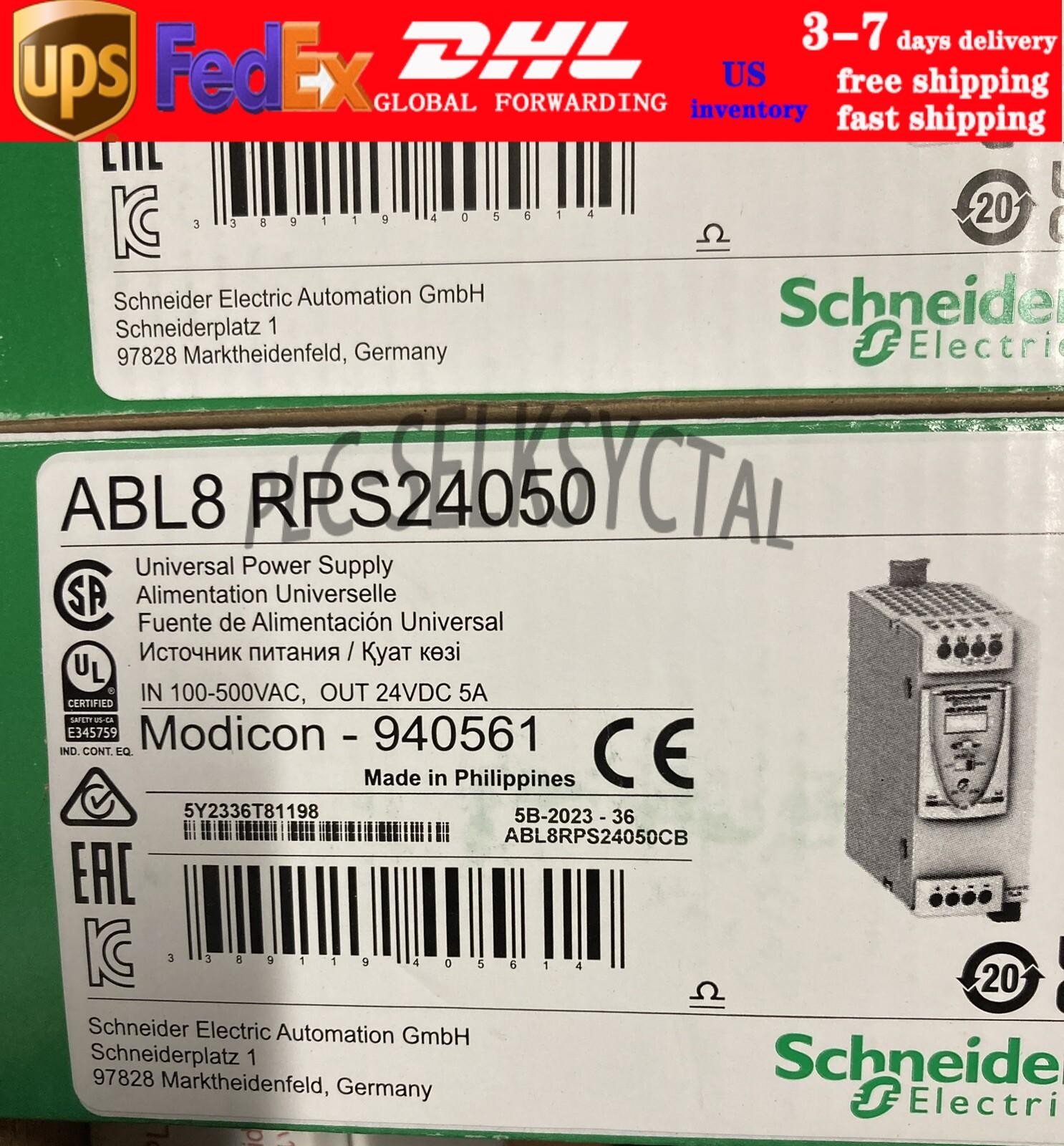 New In Box Schneider ABL8RPS24050 24V 5A Power Supply
