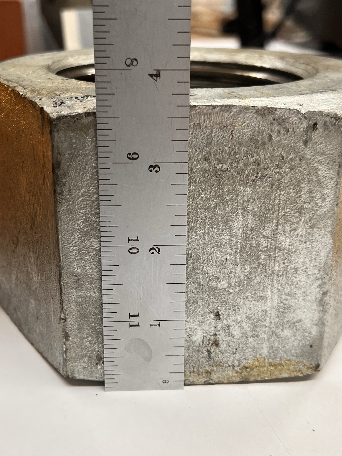 (2) 3-3/4”-4 Heavy Hex Nut Large huge 3-3/4 truck nutz Hot Dip Galvanized 18#/ea