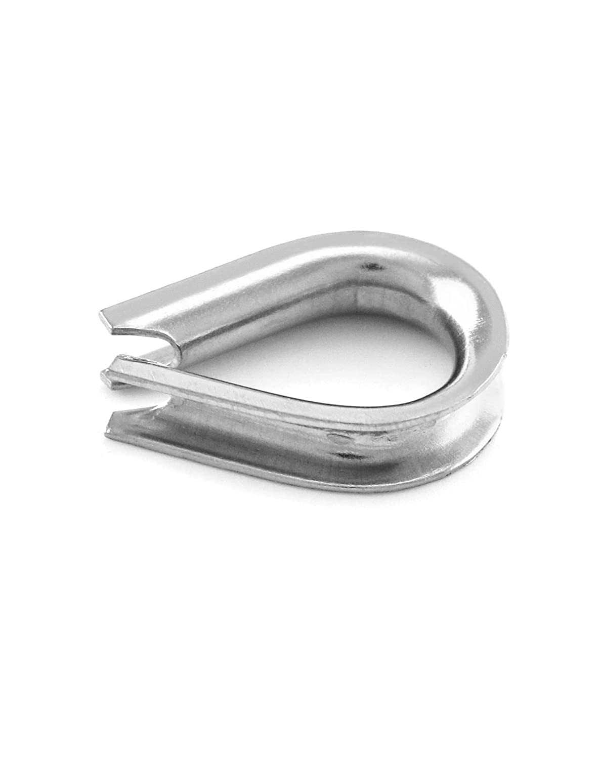 YAMASO 20pcs 1/4» M6 Stainless Steel Thimble for Diameter Wire M6, silver