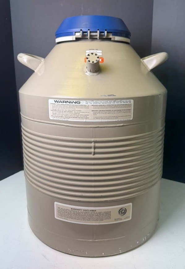 Taylor-Wharton 35VHC 35 L Liquid Nitrogen Tank with racks & canes for cryotubes