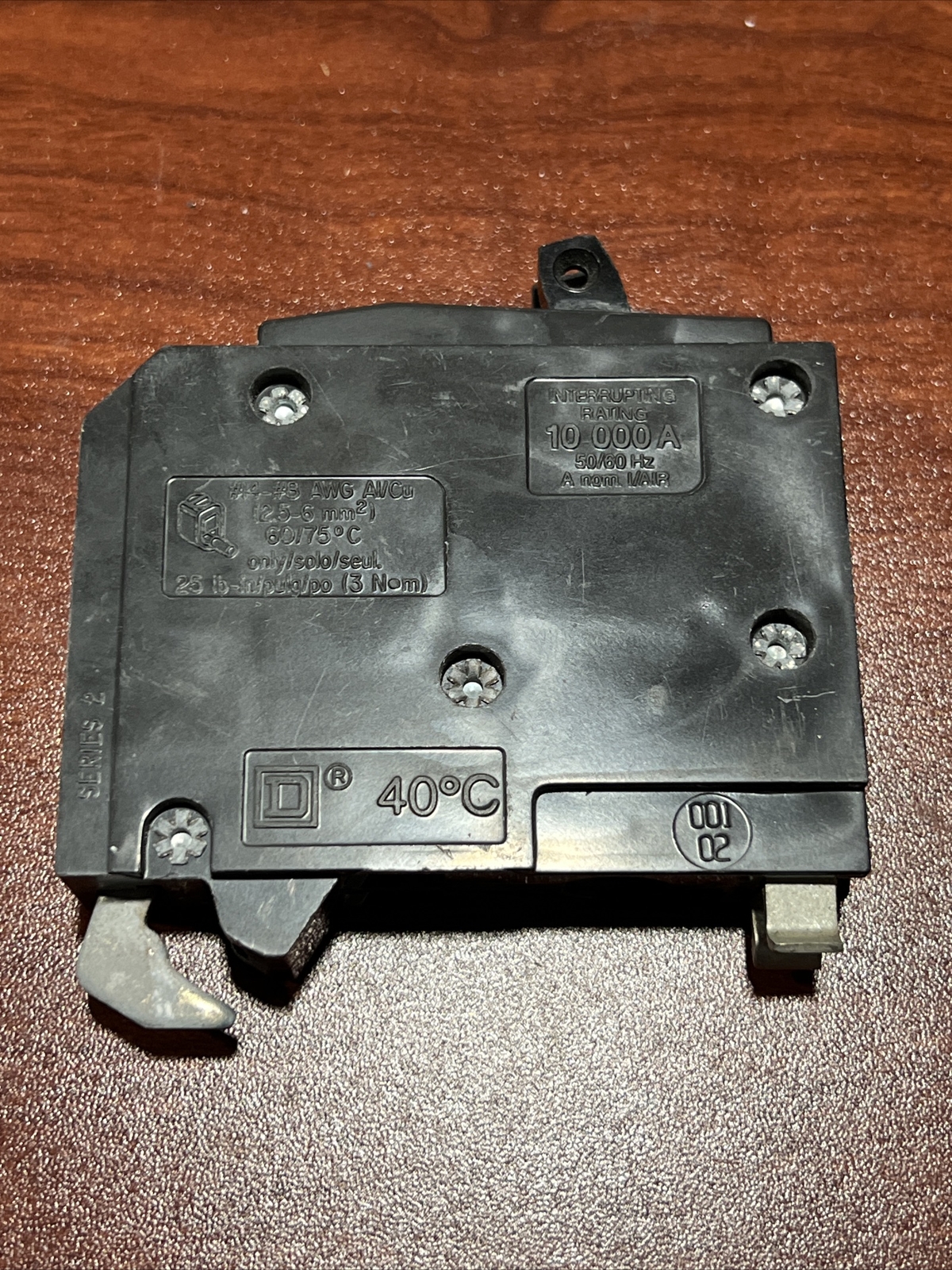 Square-D QOT2020 Tandem Double Circuit Breaker 20 Amp 120/240V w/ Metal Hook