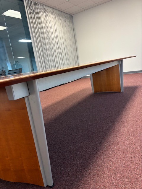 Executive Conference Table -Mahogany Top – Large and Solid!